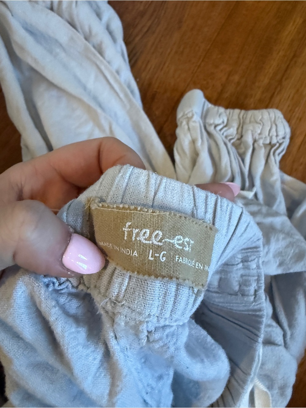 free people lightweight gray  drawstring pants